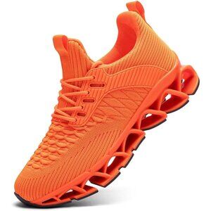 Men's Orange Casual Fashion Comfortable Non Slip Sport Trainer Athletic Shoes